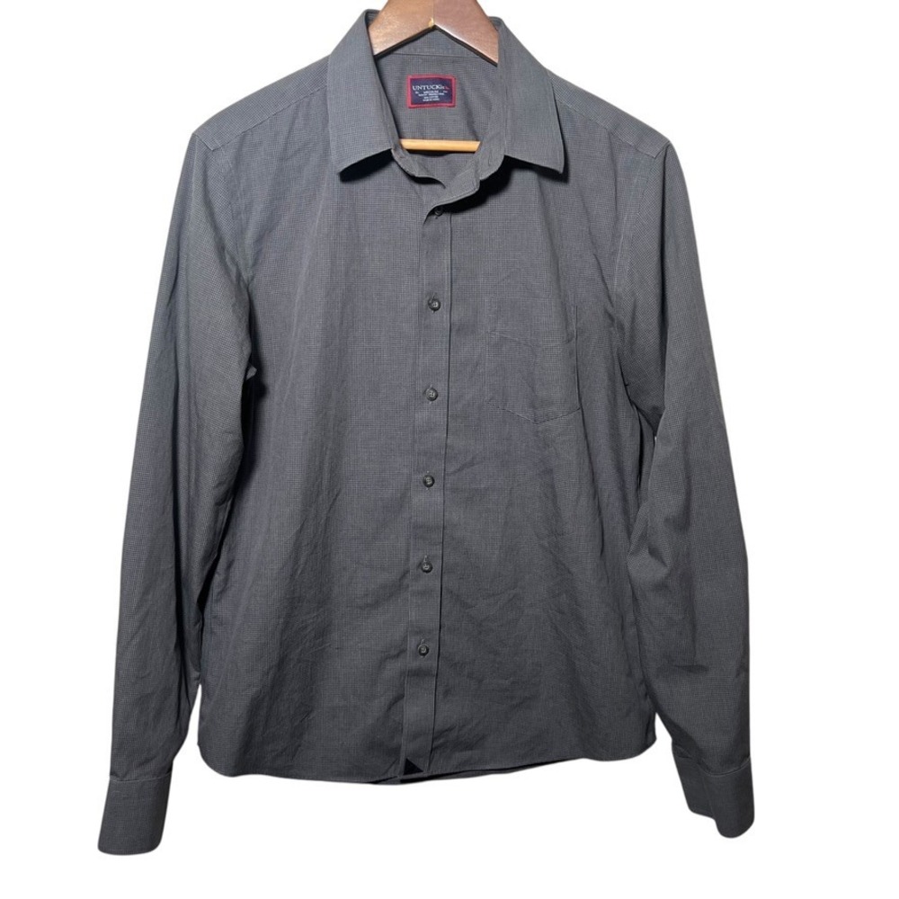 UNTUCKit Marcassin Gray Slim Fit Wrinkle Free Button Down Shirt‎ Size M